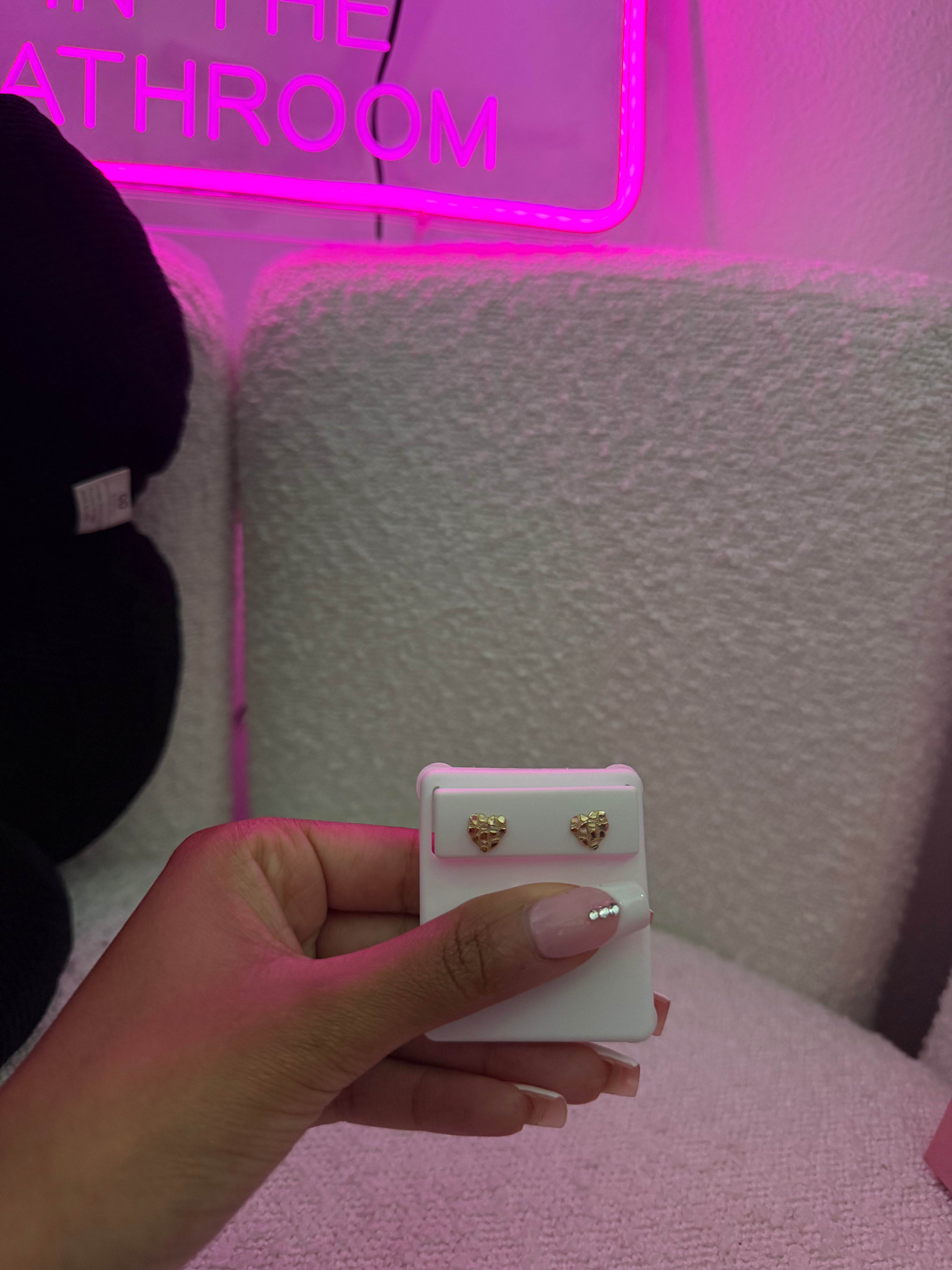 Nugget Heart Earrings