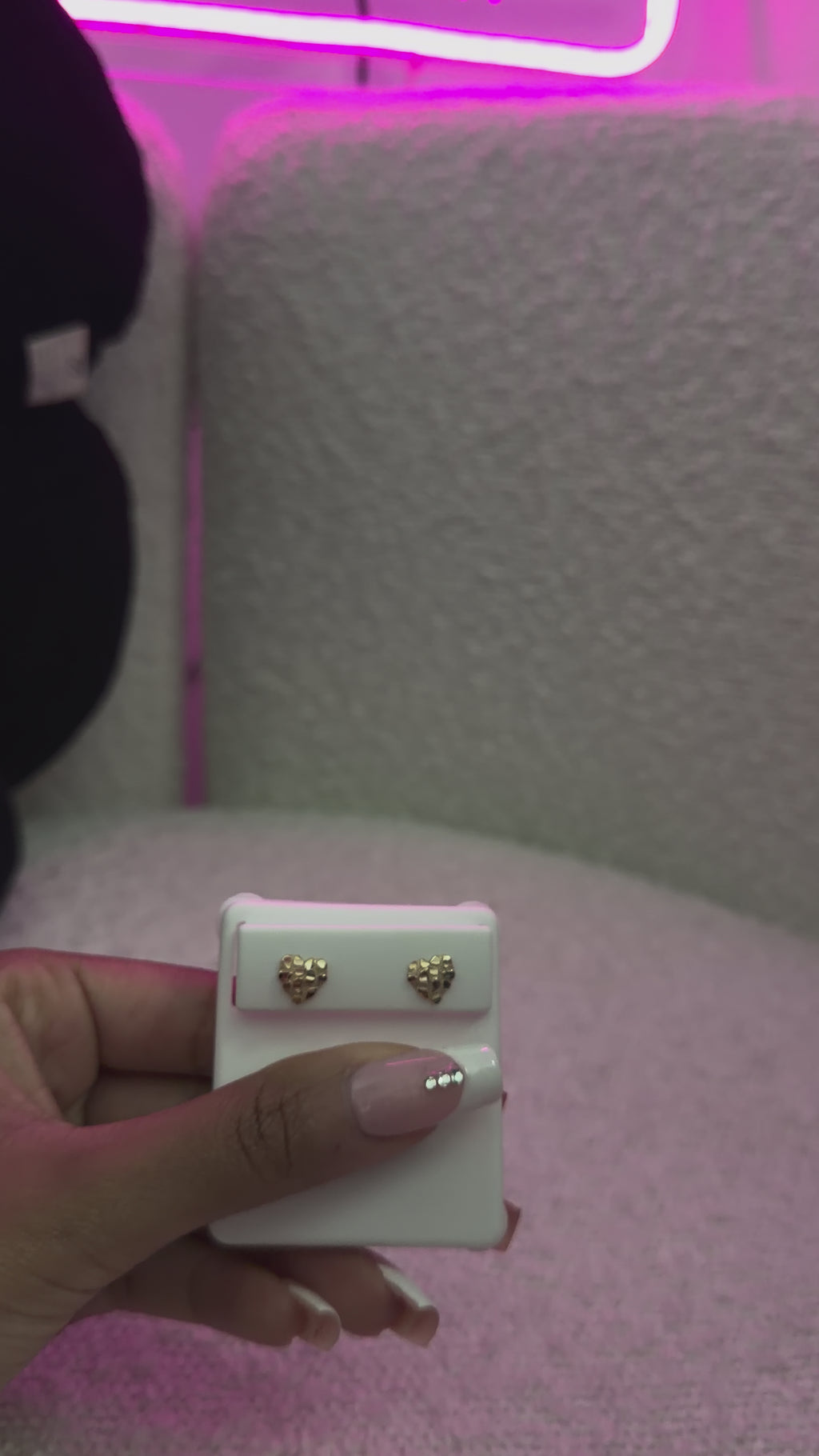 Nugget Heart Earrings